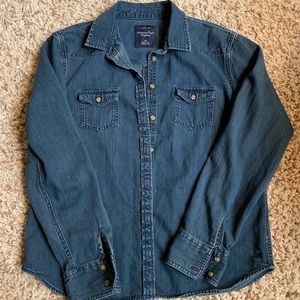 American Eagle Dark Denim Shirt